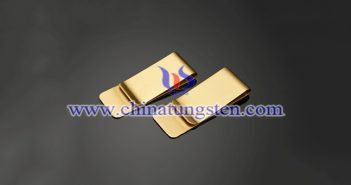 钨合金镀金钞票夹图片