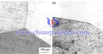 钽钨合金药型罩的热处理工艺研究 钽钨铸锭金相组织图片(来源:赵鑫/北京科技大学材料科学与工程学院)